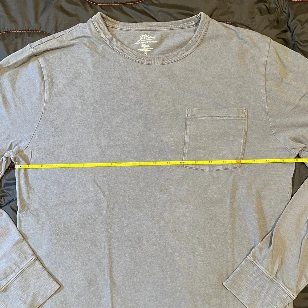 2 J.Crew Long Sleeve Tee Shirts Washed Navy & Washed Black - Picture 2 of 13